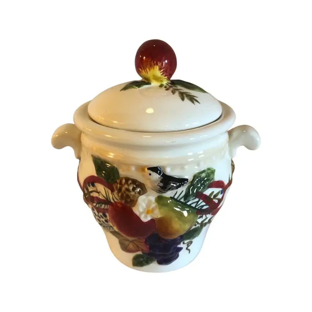 Bella Casa by Ganz, Christmas fruit & birds, Tea Set